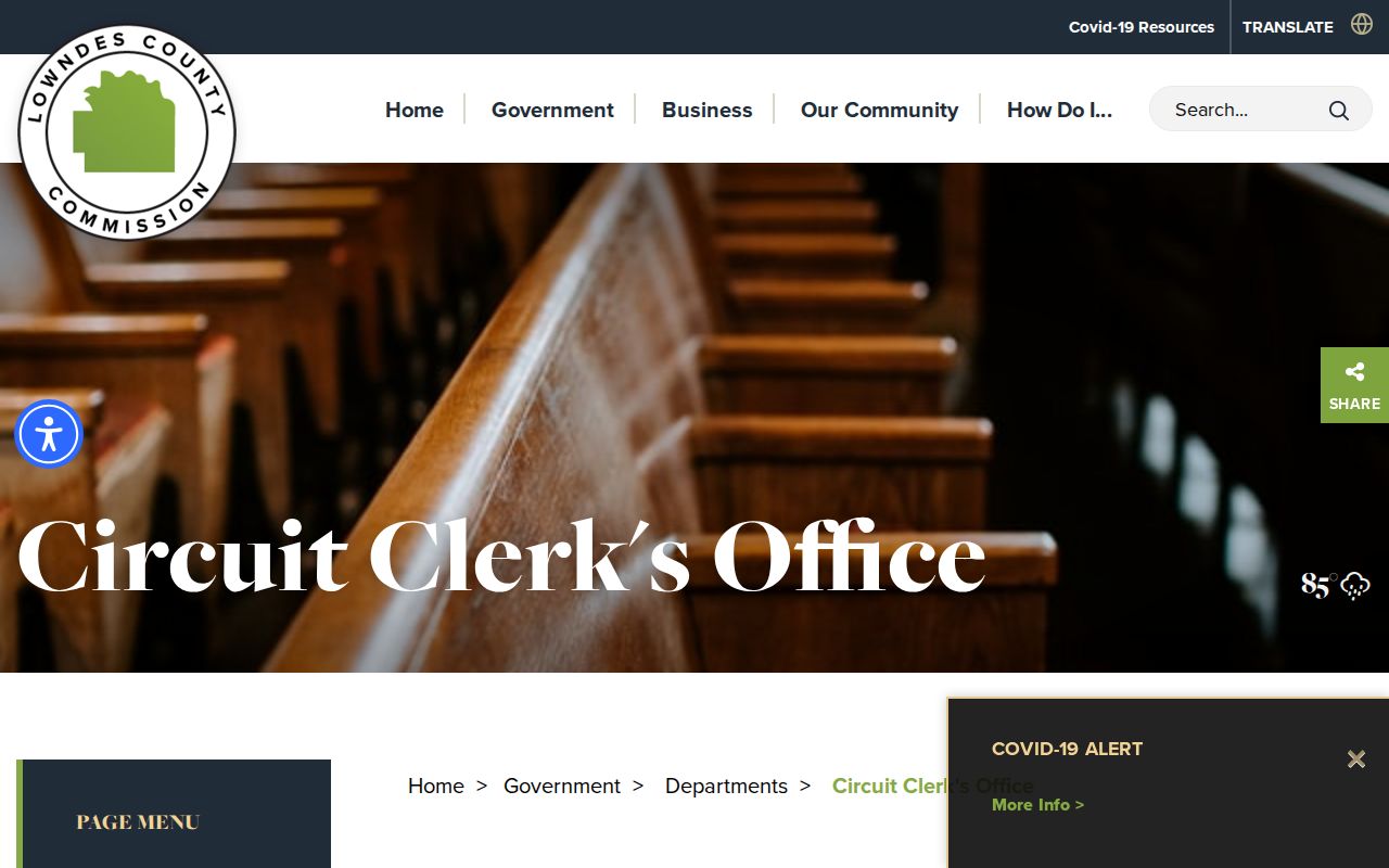 Lowndes County Circuit Clerk court records office