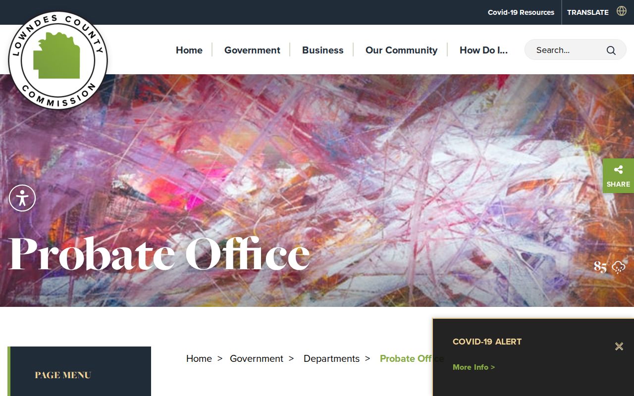 Lowndes County Probate Court records and office services