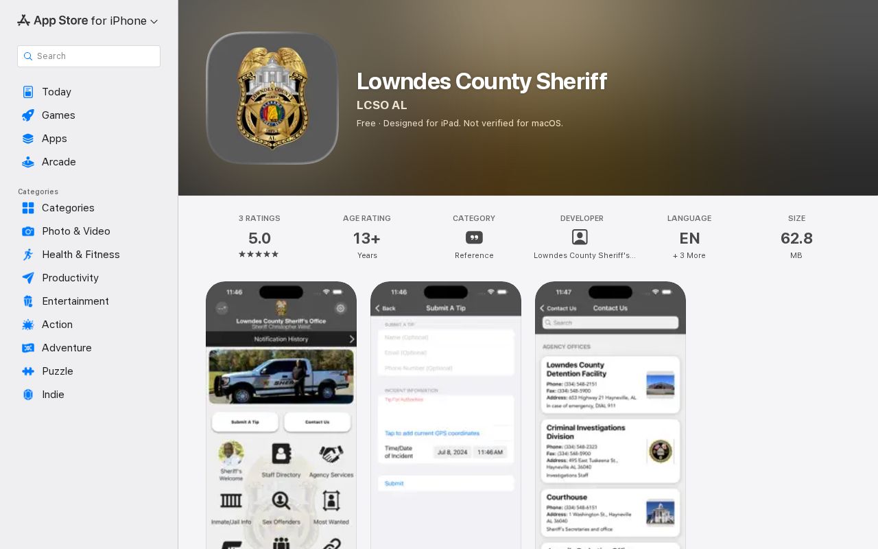 Lowndes County warrant search Sheriff iOS app